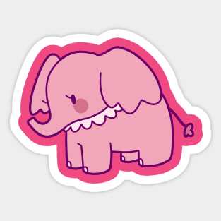 Pretty Pink Elephant Sticker